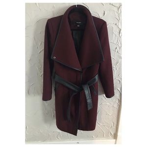 Dark Red Wool Blend Jacket